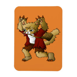 Halloween Werewolf Cat Magneet