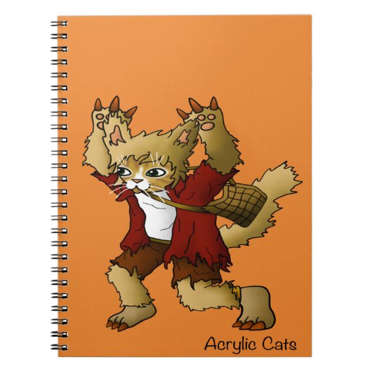 Halloween Werewolf Cat Notitieboek (Voorkant)