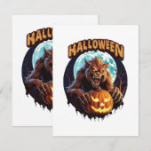 Halloween Werewolf Informatiekaartje (Voorkant / Achterkant)
