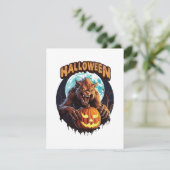 Halloween Werewolf Informatiekaartje (Staand voorkant)