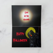 HALLOWEEN WEREWOLF JOKE Card Feestdagen Kaart (Binnen)
