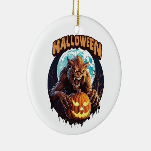 Halloween Werewolf Keramisch Ornament (Rechts)