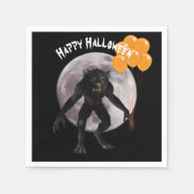 Halloween Werewolf met ballonnen