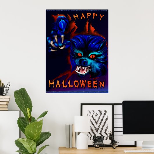 Halloween Werewolf Print (Thuiskantoor)