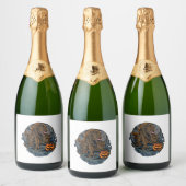 Halloween Werewolf Sparkling Wijnetiket (Flessen)