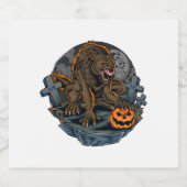Halloween Werewolf Sparkling Wijnetiket (Enkel label)