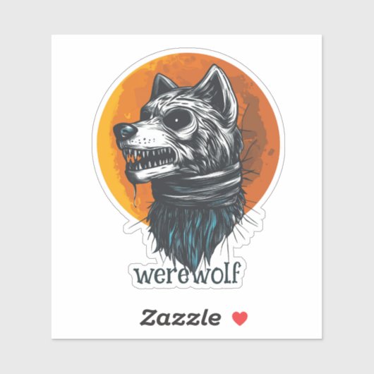Halloween Werewolf Sticker (Vel)