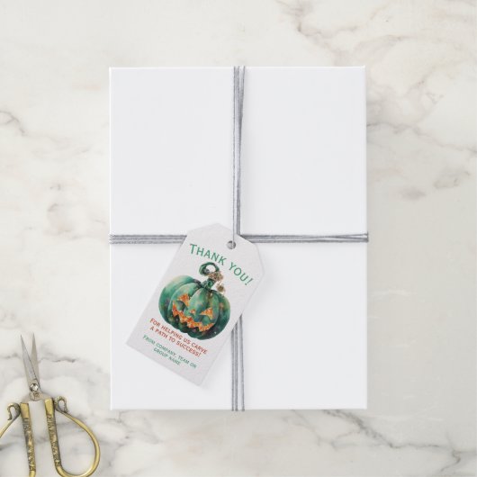 Halloween werknemer waardering dank u cadeaulabel (Met Touw)