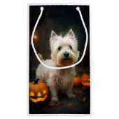 Halloween West Highland White Terrier Pumpkins Klein Cadeauzakje (Achterkant)