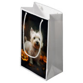 Halloween West Highland White Terrier Pumpkins Klein Cadeauzakje (Voorkant Gekanteld)