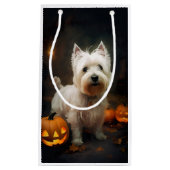 Halloween West Highland White Terrier Pumpkins Klein Cadeauzakje (Voorkant)