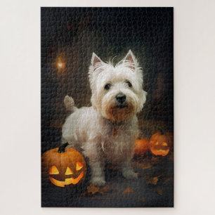 Halloween West Highland White Terrier Pumpkins Legpuzzel