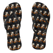 Halloween West Highland White Terrier Pumpkins Teenslippers (Voetbed)