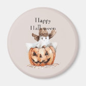 Halloween Western Brown Cowboy Ghost Pumpkin Magneet (Voorkant)