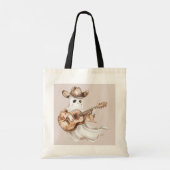 Halloween Western Brown Cowboy Ghost Pumpkin Tote Bag (Achterkant)