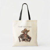 Halloween Western Brown Cowboy Ghost Pumpkin Tote Bag (Voorkant)