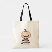 Halloween Western Brown Cowboy Ghost Pumpkin Tote Bag (Achterkant)