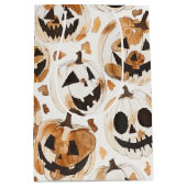 Halloween Western Cowboy Cowgirl Pumpkins Medium Cadeauzakje (Voorkant)