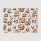 Halloween Western Cowboy Cowgirl Pumpkins Tissuepapier (Voorkant)