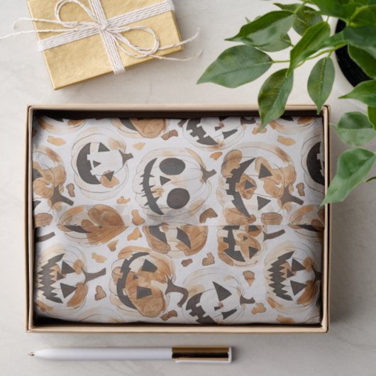 Halloween Western Cowboy Cowgirl Pumpkins Tissuepapier (Geschenk)