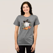 Halloween Western Cowboy Geest  Tri-Blend Shirt (Voorkant volledig)