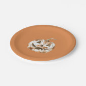 Halloween Western Cowgirl Cowboy Orange Pumpkin Papieren Bordje (Gekanteld)