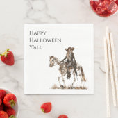 Halloween Western Cowgirl Skeleton Horse Servet (Insitu)