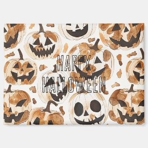 Halloween Westerse Cowboy Cowgirl Pompoenen Magneet