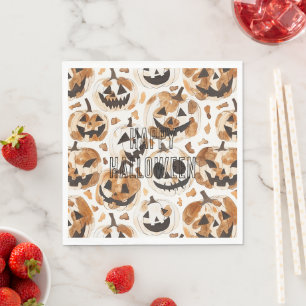 Halloween Westerse Cowboy Cowgirl Pompoenen Servet