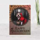 Halloween - Westie - Dame Kaart (Voorkant)