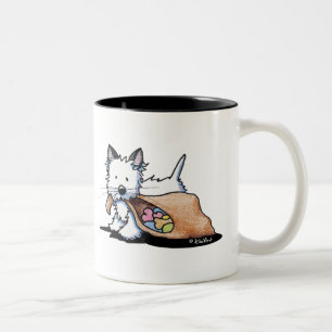Halloween Westie Dog Cat Tweekleurige Koffiemok