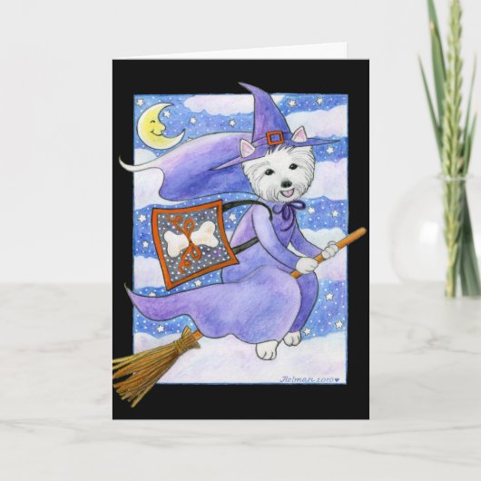 Halloween Westie Dog Kaart (Voorkant)
