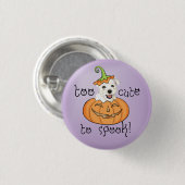 Halloween Westie Ronde Button 3,2 Cm (Voorkant /achterkant)