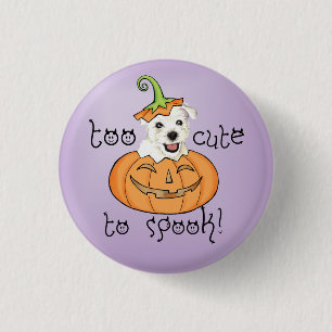 Halloween Westie Ronde Button 3,2 Cm