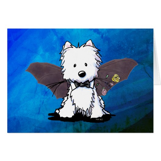 Halloween Westie Terrier Bat Dog (Voorkant Horizontaal)