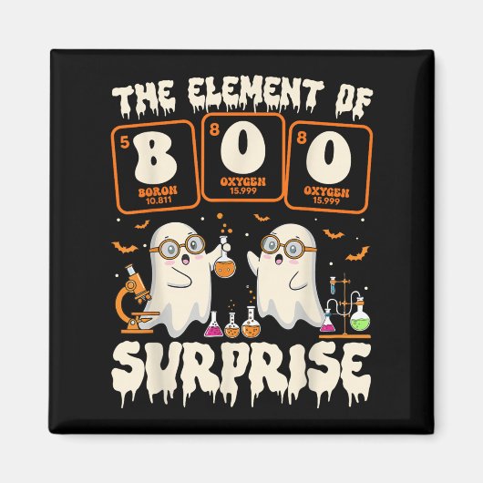 Halloween Wetenschap Geest Docent Het Element Van  Magneet (Voorkant)