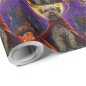Halloween Wheaten Terrier Vampire Pumpkins eng Cadeaupapier (Rol Hoek)