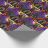 Halloween Wheaten Terrier Vampire Pumpkins eng Cadeaupapier (Hoek)