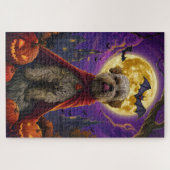 Halloween Wheaten Terrier Vampire Pumpkins eng Legpuzzel (Horizontaal)