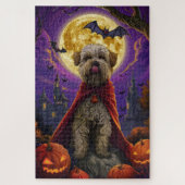 Halloween Wheaten Terrier Vampire Pumpkins eng Legpuzzel (Verticaal)