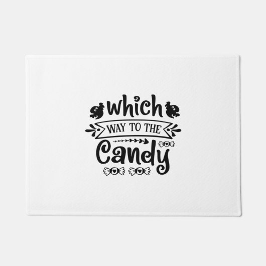 Halloween Which Way To The Candy Birthday Deurmat (Voorkant)