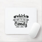 Halloween Which Way To The Candy Birthday Muismat (Met muis)