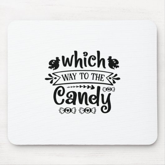 Halloween Which Way To The Candy Birthday Muismat (Voorkant)
