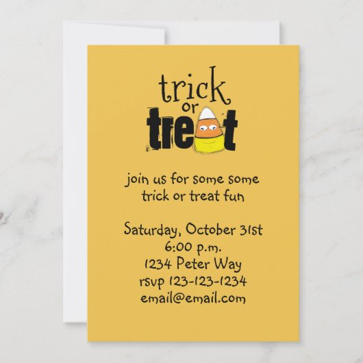 Halloween Whimsical Candy Corn Funny Cute Kaart (Voorkant)