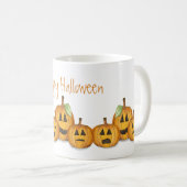 Halloween Whimsical Cute Pumpkin Jack O'Lantern Koffiemok (Voorkant rechts)