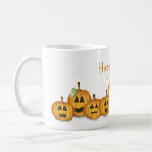 Halloween Whimsical Cute Pumpkin Jack O'Lantern Koffiemok (Links)