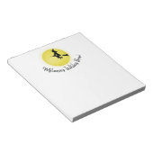 Halloween Whimsical Flying Witch Full Moon Cute Notitieblok (Schuin)