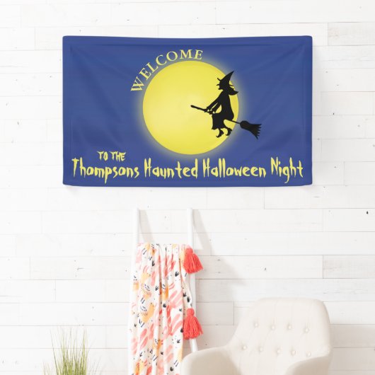 Halloween Whimsical Flying Witch Spooky Fun Spandoek (Insitu)