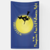 Halloween Whimsical Flying Witch Spooky Fun Spandoek (Verticaal)