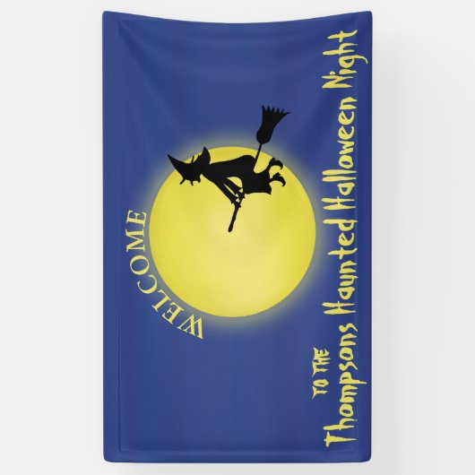 Halloween Whimsical Flying Witch Spooky Fun Spandoek (Verticaal)